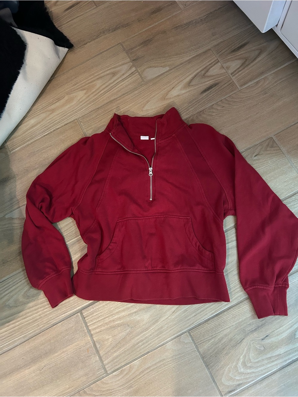 Women's Half-Zip Pullover Sweatshirt - Red